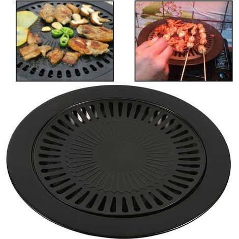 Piastra per barbecue coreano - Piastra in ferro antiaderente senza fumo (1/4)