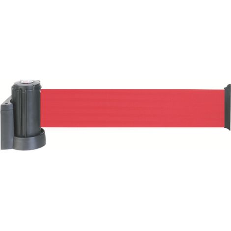 Enrouleur mural avec sangle Rouge 3m x 100mm - 2700184