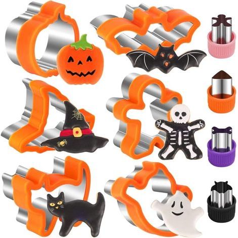 Halloween-Ausstechformen für Kinder, ungeschnittene Sandwich-Ausstechformen für das Kinderessen (1/5)