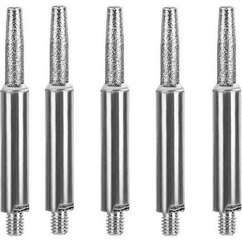 Affilacatene con lame cilindriche, set da 5 pezzi, testa di affilatura a manovella, dispositivo di affilatura per catena di motosega (4,0 mm) (1/3)