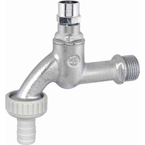 Schlösser Auslaufventil 1/2" 0017331520001 DN 15, mit Schlauchverschraubung, Steckschlüssel-Oberteil, matt verchromt (1/5)