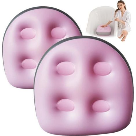 2 Pièces Siège Rehausseur Spa Coussin D'assise Gonflable pour Baignoire PVC Coussin De Spa Gonflable De Siège De Bain À Remous (1/5)