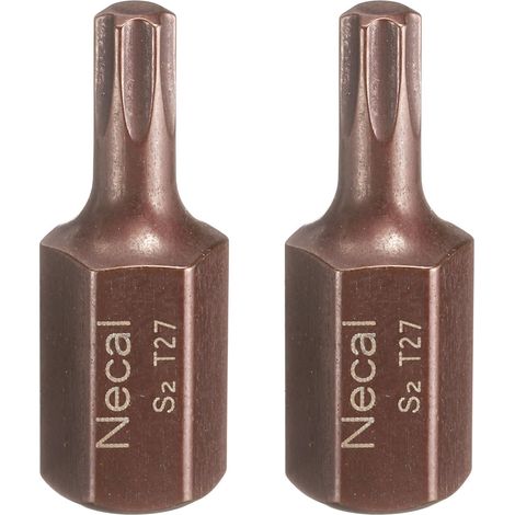 2Pcs T27 Embout de Tournevis Torx 10mm Tige Hexagonale 30mm Longueur Acier S2 Embouts de Tournevis Hexagonaux à Tête Hexagonale à 6 Pans de Sécurité Inviolables (1/5)