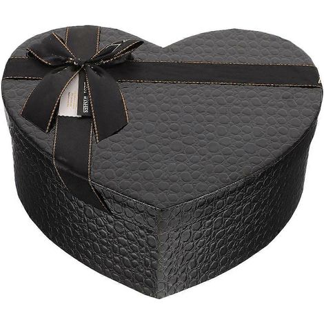 Boîte cadeau en forme de cœur, en papier, délicate petite boîte d'emballage cadeau avec ruban (1/5)