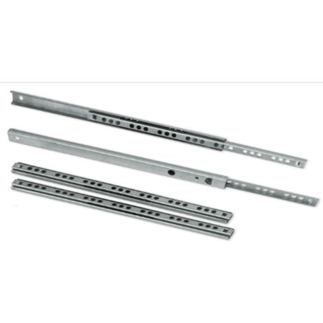 COPPIA DI GIUDE PER CASSETTI IN METALLOA SFERA SCORREVOLE 250MM - COLORE ARGENTO