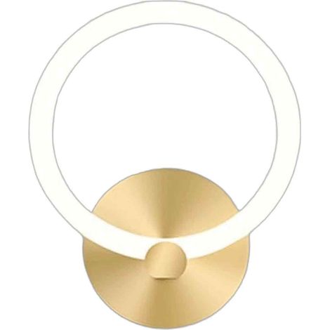 Applique Murale - Disque LED 19 cm - Or - 10 W - Pour Chambre Salon Couloir - 1 Pièce (1/5)