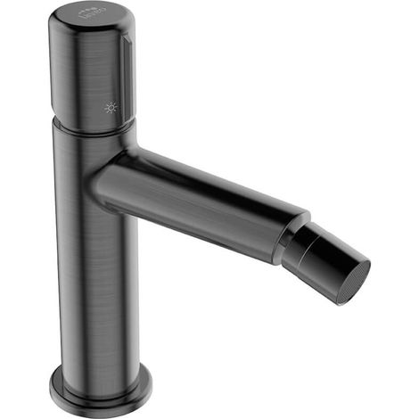 Robinet de bidet sur pied PRETTO Graphite avec bouchon (1/2)