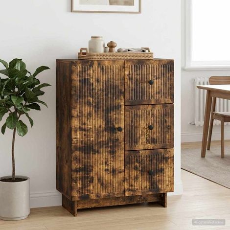 Aparador Roble Ahumado 66 x 34,5 x 90 cm Madera de Ingeniería (1/4)