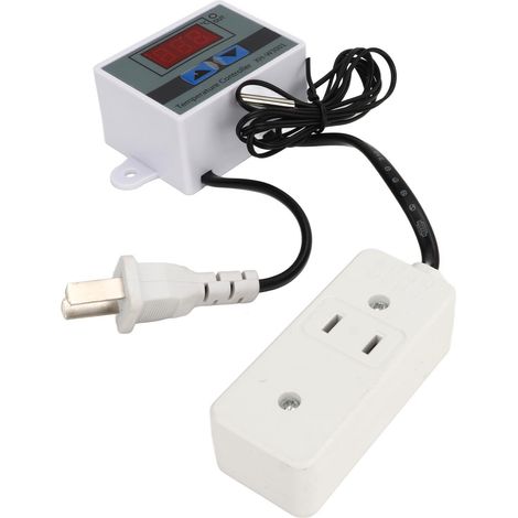 Thermostat numérique étanche avec sonde, interrupteur de contrôle de température, prise américaine 110-220 V (1/5)