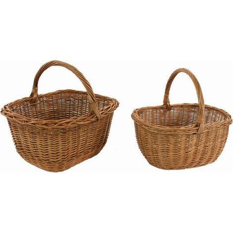 Cesto vimini europeo olanda 1-2 ovale cm 43x36h20/38