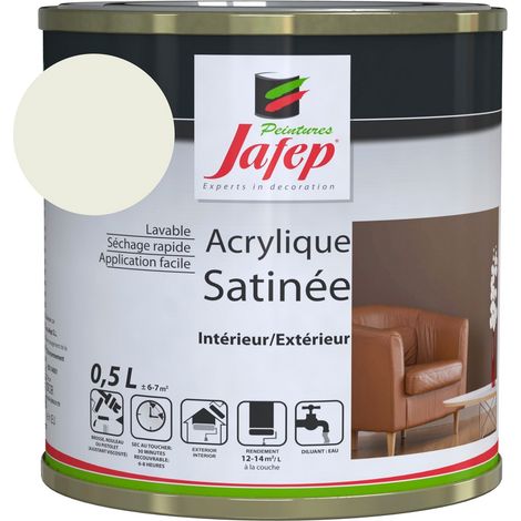 Peinture acrylique satinée ivoire Jafep 0,5 L