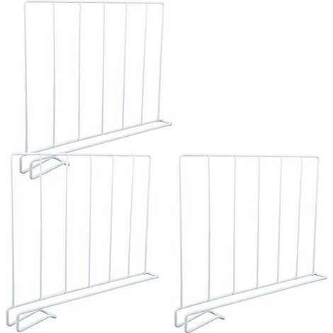 3 pcs Séparateurs Placards Armoires, Separateurs d'armoire en Métal, pour la Cuisine la Bibliothèques la Maison- (1/3)