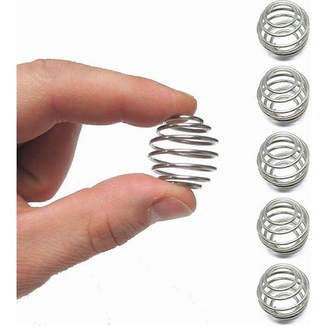 Lot de 6 mélangeurs pour préparations magistrales, boule mélangeuse à protéines pour milkshakes, adaptée aux petites bouteilles, en acier inoxydable de qualité alimentaire.-AquaForge (1/4)