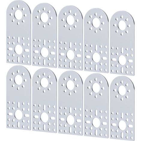 10 pièces Plaque de support en alliage d'aluminium série 3108, semi-circulaire, plate, à perçage standard 3108-0001-0002 (1/5)