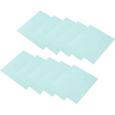 10 Pièces Lentilles de Protection pour Casque de Soudage, Lentille 138 X 122 Mm, Lentille de Remplacement en Verre de Protection Transparent pour Souder la Plaque de Protection (1/5)
