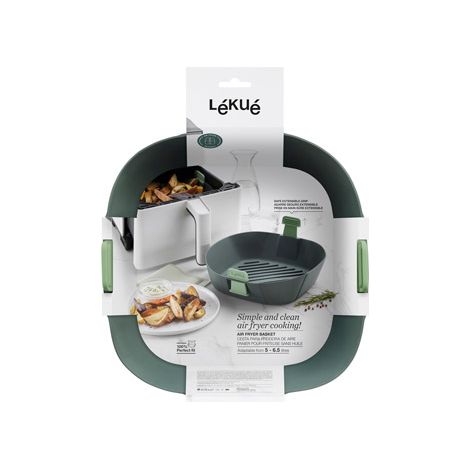 Cesta de silicona para freidora de aire XL gris 25x25x8,5 cm - Brabantia International Bv