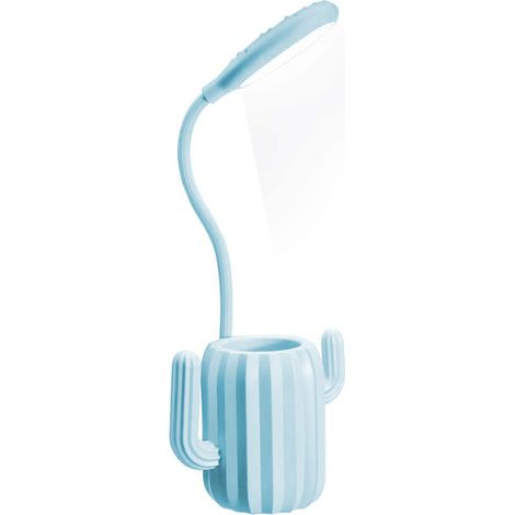 Lampe de bureau pour enfants, lampe de chevet LED rechargeable USB à 3 niveaux d'intensité avec porte-crayons pour le bureau et la maison. (1/4)