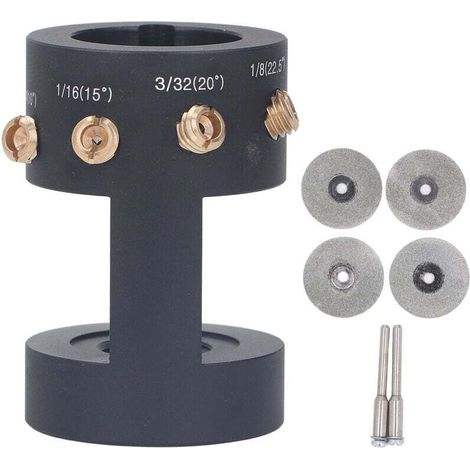 Tête d'affûtage pour électrode tungstène - Meuleuse précise pour soudure TIG - Alliage aluminium durable (1/4)