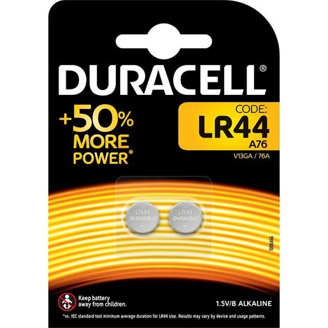 Pack de 2 Piles Bouton Alcalines Duracell LR44.V13GA BL (1/4)