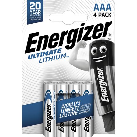 Energizer Ultimate Lithium - Pack de 4 pilas Ultimate Lithium AAA