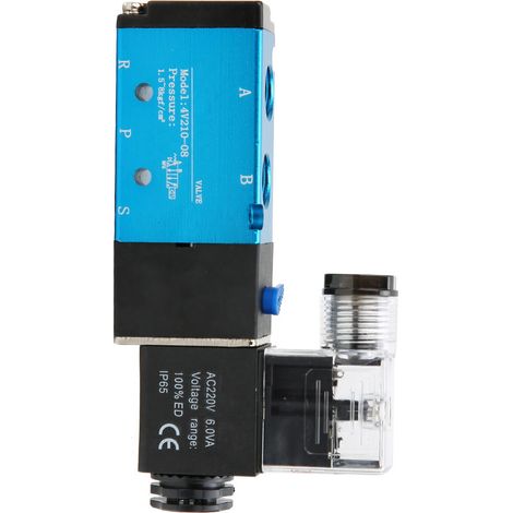 4V210-08 Électrovanne 5 voies 2 positions PT1/4 po Air filtré DC3W AC 6VA (AC220V)