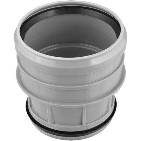 OHA-RDST Steckmuffe grau aus PP, DN 110 x 110 - für HT-Rohr (1/2)