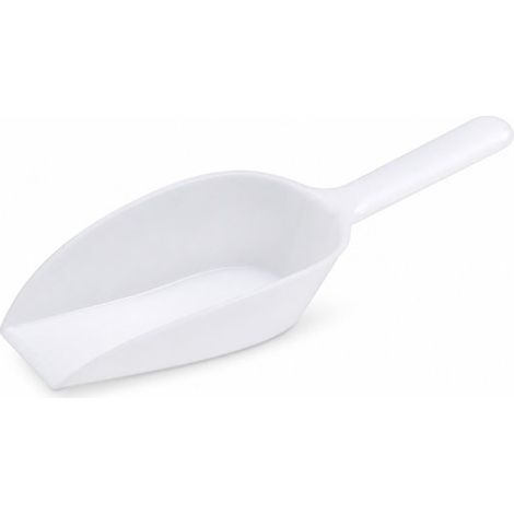 Pelle à litière pour chat - 512 ml - Blanche - Grande pelle en plastique pour aliments pour chats, chiens et litière pour chats (1/2)