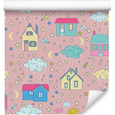 Carta da parati "Tra nuvole e stelle" per soggiorno e camera da letto, 50x1000 cm (1/5)