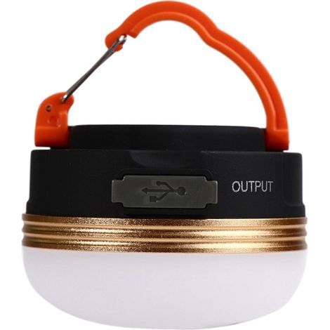 Wiederaufladbare LED-Campinglaterne mit USB-Anschluss, Campinglampe, Zeltleuchte mit 1800-mAh-Akku, 3 Leuchtmodi, Magnetfuß, für Camping, Wandern und Angeln (1/5)