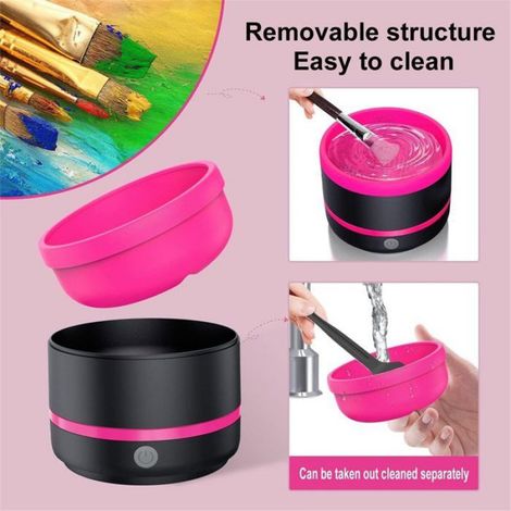 Gobelet de Rinçage Électrique pour Pinceaux de Peinture avec 3 Modes, Laveur-Rinceur USB pour Pinceaux D'Artiste, Idéal pour la (1/5)