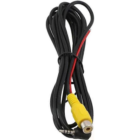 Câble convertisseur RCA vers AV 25 mm pour caméra de recul de voiture, compatible avec les caméras de recul, les caméscopes, les tablettes GPS et les systèmes de vision arrière (JXLGV). (1/4)