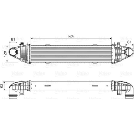 Intercooler, échangeur Valeo 818616 MERCEDES-BENZ 2045000100 A2045000100