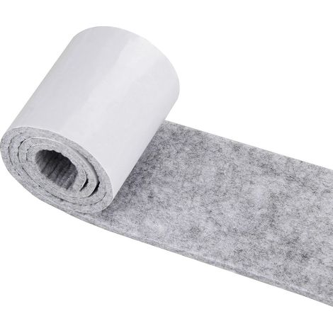 Rouleau de ruban adhésif en feutre de 5 mm d'épaisseur - 10 x 100 cm - Ruban adhésif en feutre résistant, découpe gratuite pour patins de meubles en feutre (1/5)