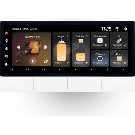 Pannello di controllo intelligente con schermo da 6,2" bianco, telecomando, Zigbee, WiFi, Bluetooth, gateway Tuya (1/5)