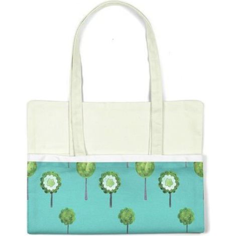 Sac shopping en coton Bonamaison - tote bag réutilisable 34x40 cm, anses 30 cm, 60 g (1/4)