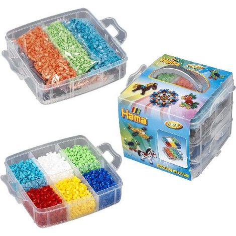 Boîte de rangement pour perles à repasser Hama, petite taille, 6000 pièces (1/4)