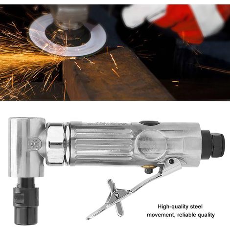 AG-315BS Industrielle pneumatische Gravier- und Schleifmaschine mit 3,18 bis 6,35 mm Spannfutter, 90°-Winkelstück und 2-Zoll-Schleifscheibensatz (1/5)