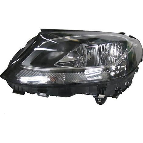 Phare avant droit H7/H7 avec feu de jour Led base noire Mercedes Classe C W205 phase 1 2014-2018