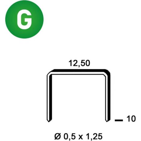 5 000 Agrafes Galvanisées D-10 - 12.5x10x0.5x1.25 mm - D-Work (1/5)
