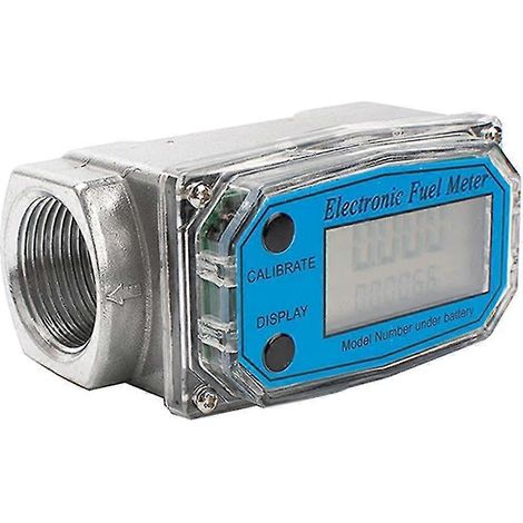 Débitmètre numérique à turbine de 1 pouce, débitmètre eau/carburant avec affichage LCD, débitmètre pour essence et eau (1/5)