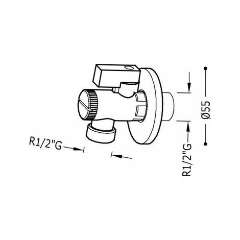 Robinet d’arrêt avec filtre R.1/2” - R.1/2” - TRES 29952505 (1/3)