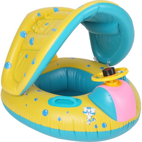 Bouée gonflable pour bébé en PVC avec pare-soleil (1/5)