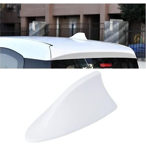 Dekoration der Querlenkerantenne, Requins Voiture Kuvertüre der Querlenkerantenne, Toit Automobile-Antenne, für La Plupart des Voitures, Signalverstärker (weiß) (1/5)