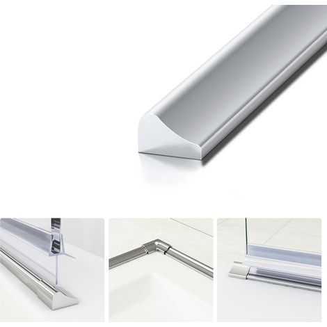 WDWRITTI 1x95cm Schwallschutzleiste duschwasserstop Alu Schwallschutzprofil für Dusche