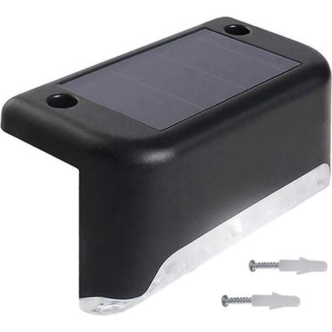 Lampe solaire pour terrasse, éclairage d'escalier, détecteur de luminosité, IP44, 4000 K, batterie NiMH 100 mAh, 80 x 45 x 45 mm (1/5)