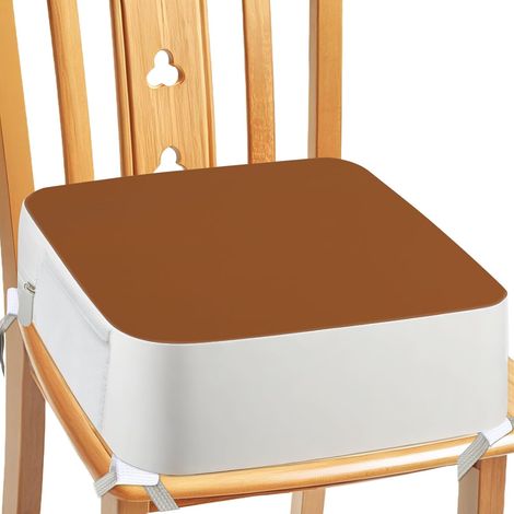 Rehausseur de chaise pour enfant pour la table - Ancrage à 4 points, 9,6 cm de hauteur pour les jeunes enfants à la table à manger avec poches latérales, coussin de siège antidérapant et portable pour (1/5)