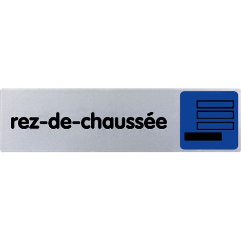Plaque de porte Rez-de-chaussée - couleur 170x45mm - 4033440
