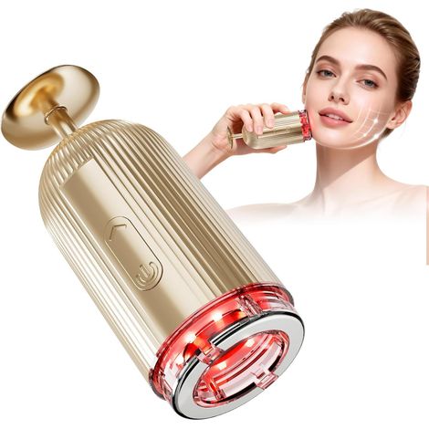 Facial massage tool,  4-color facial red light therapy,  facial beauty device,  facial massage for double chin,  lifting,  and wrinkle reduction (1/5)