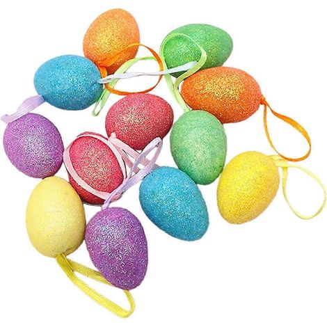12 décorations de Pâques pour sapin, décorations de Pâques, cadeaux pour enfants, œufs mouchetés pour les décorations de Pâques-Style B (1/5)