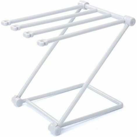 Porte-Serviette sur Pied Pliable,Porte-Serviettes Salle de Bains avec Conception à 4 Barres Convient pour la Chambre à Coucher, la Salle de Bain, la Cuisine ou Tout Autre Endroit Souhaité,(gris (1/5)